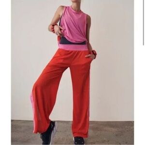 Free People Movement Tracksuit Nothing But Net Casual Lounge Sporty Orange Pink